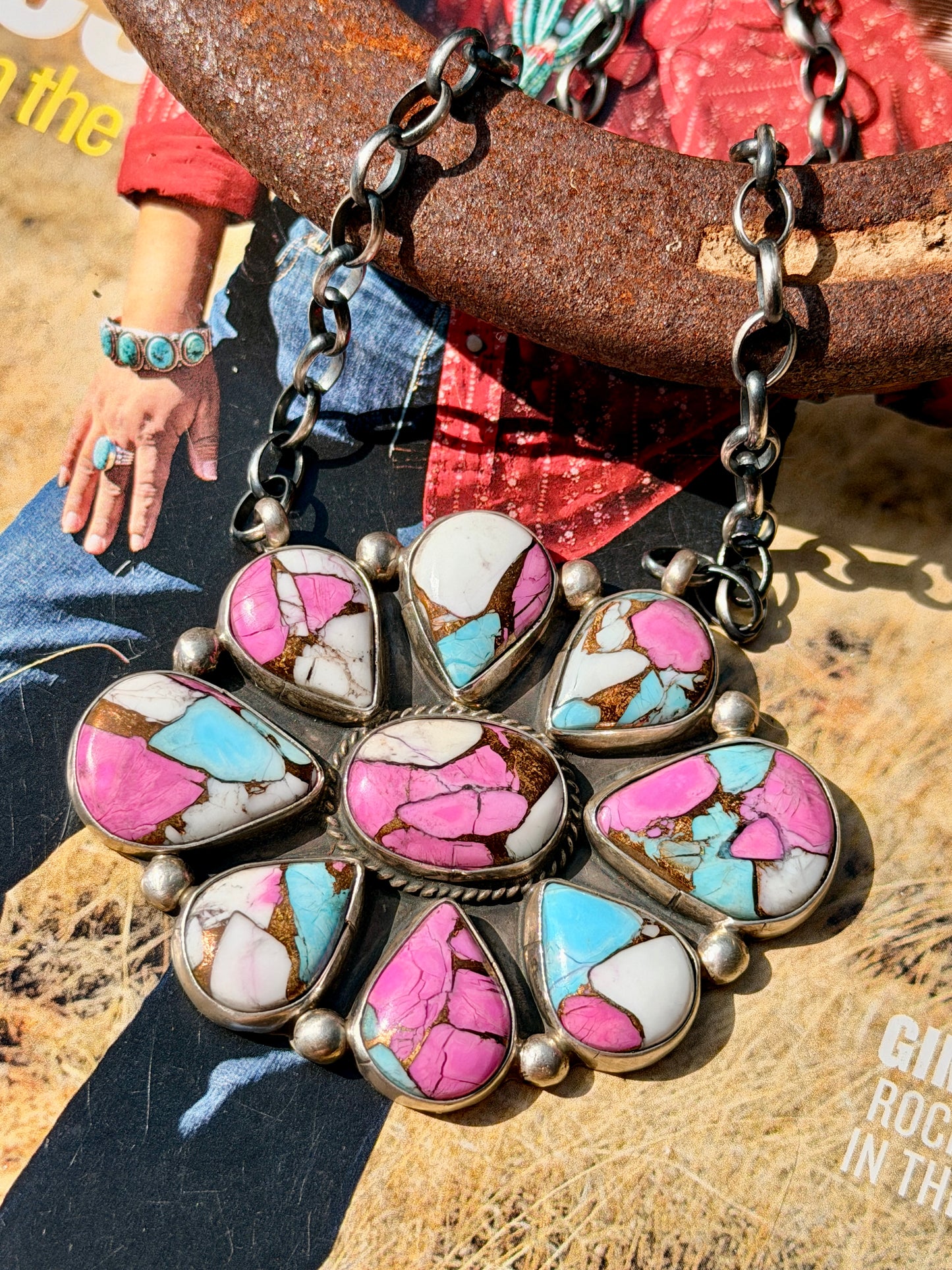 Cotton Candy LARGE Cluster Nevklace by Geraldine James