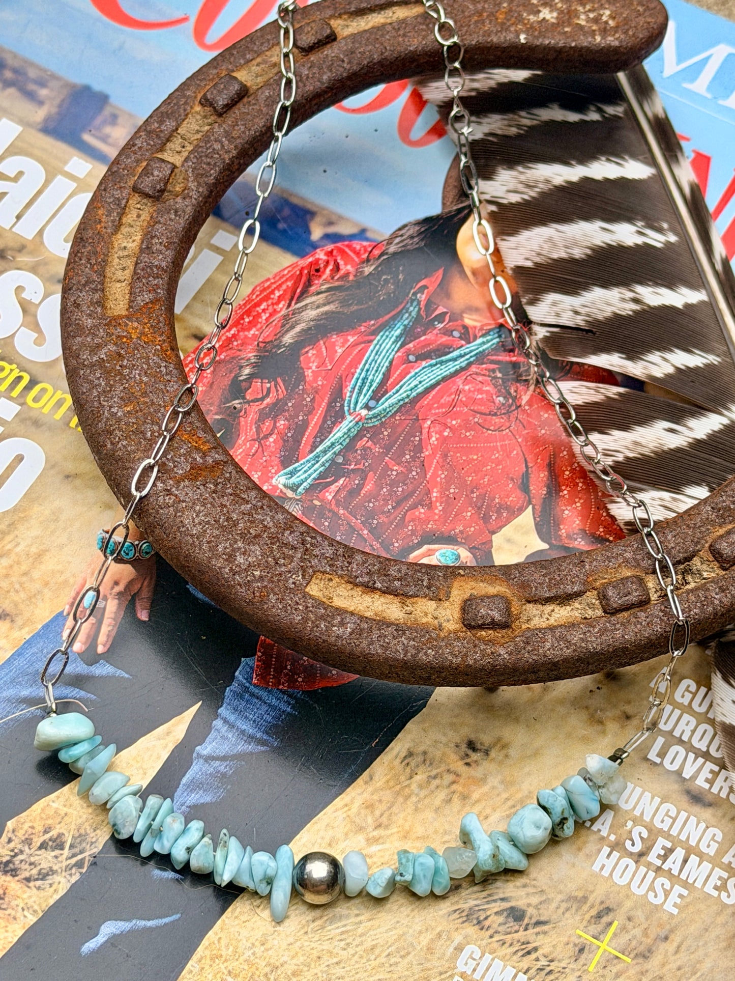 Larimar Chip Necklace