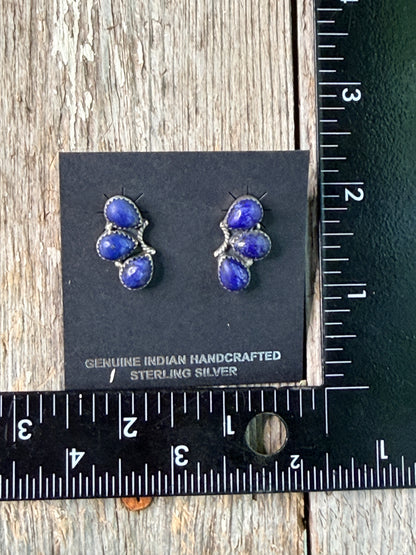 Handmade Lapis Post Studs