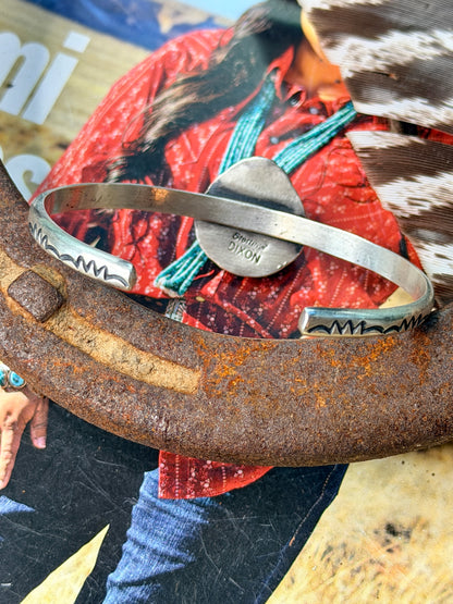 Native Made Red Spiny Tear Drop Cuff by Dixon