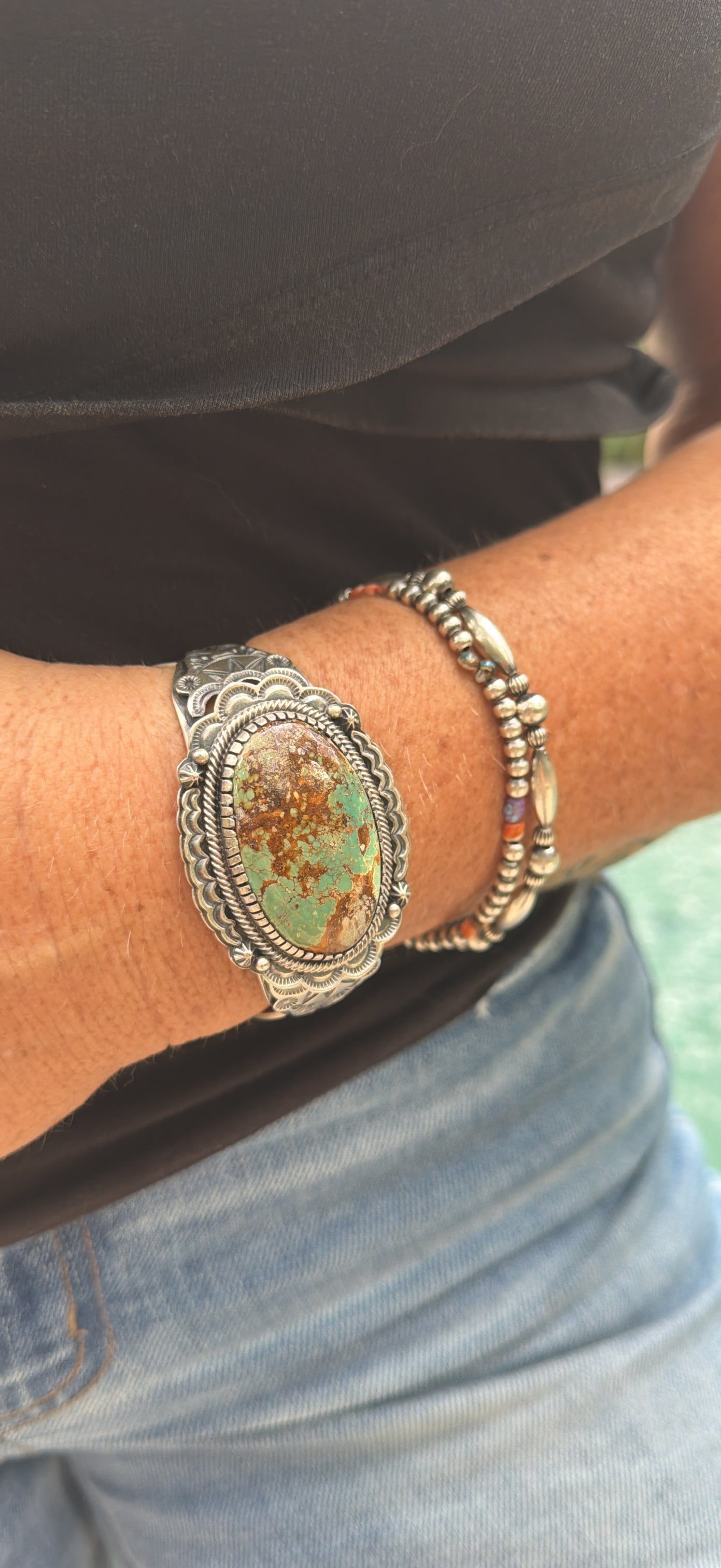 Randy Boyd Royston Turquoise & Sterling Silver Cuff Bracelet.