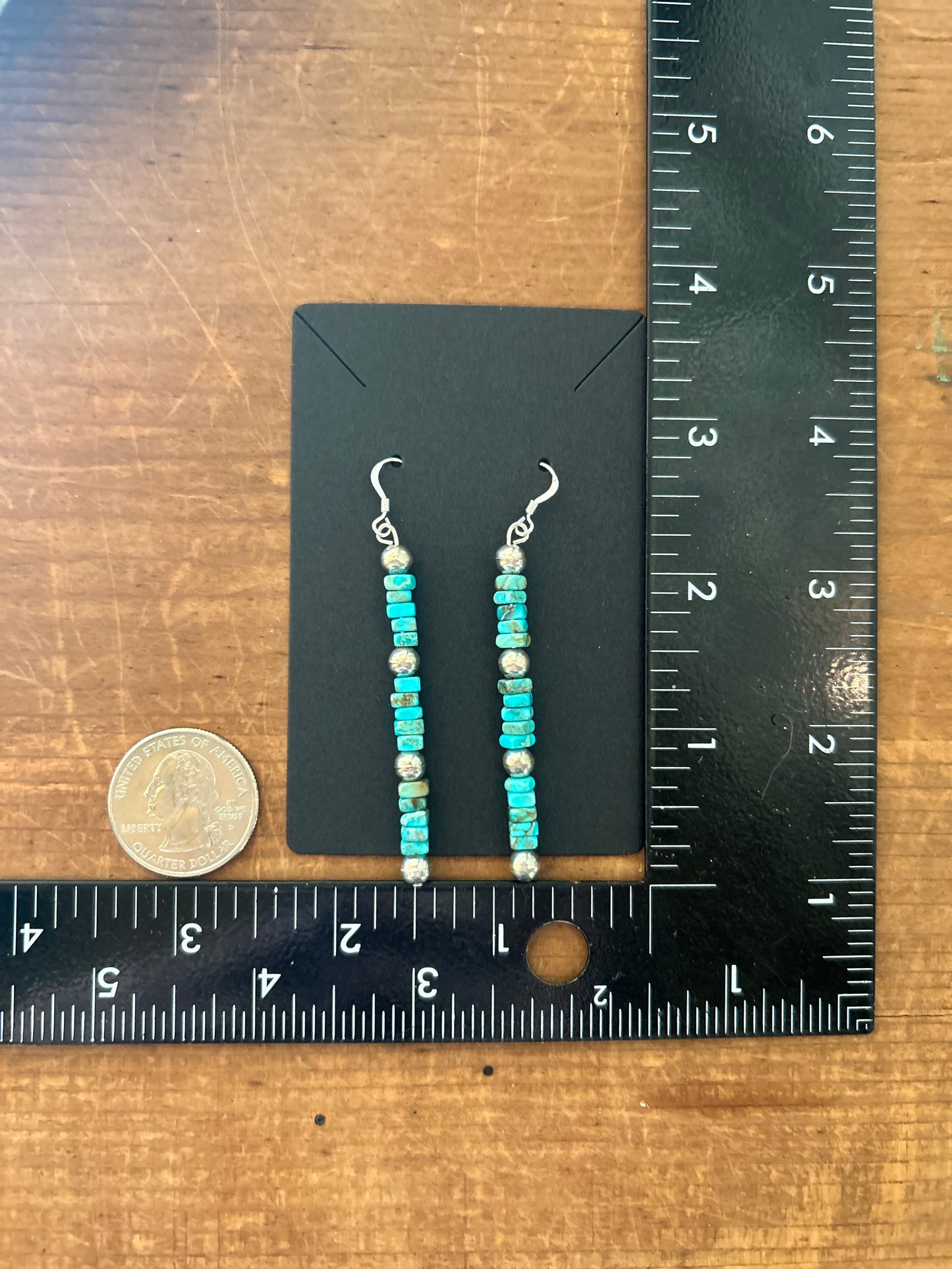 Native Made Turquoise and Sterling Earrings