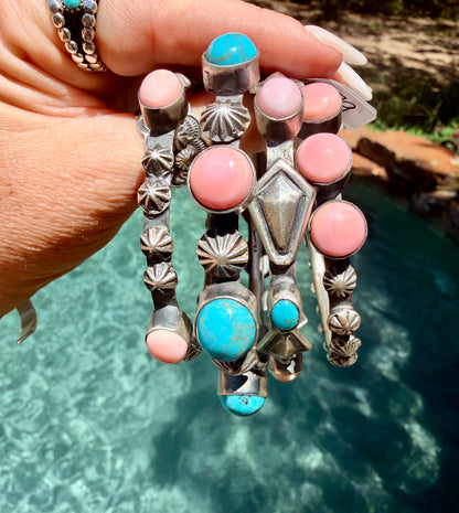 Chimney Butte Turquoise and Starshot Bangle