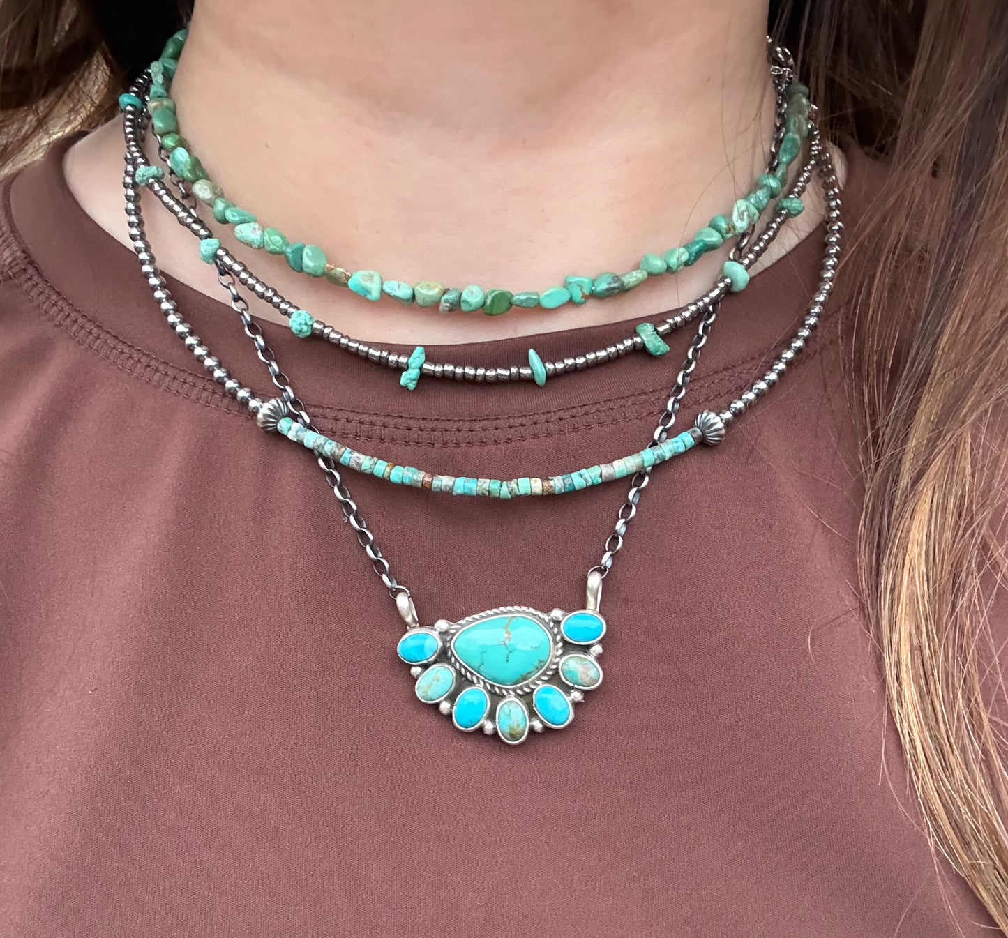 Turquoise Necklace by Geraldine James 18in