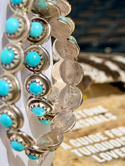 Turquoise Dangle Hoop Earrings by Aaron Davis