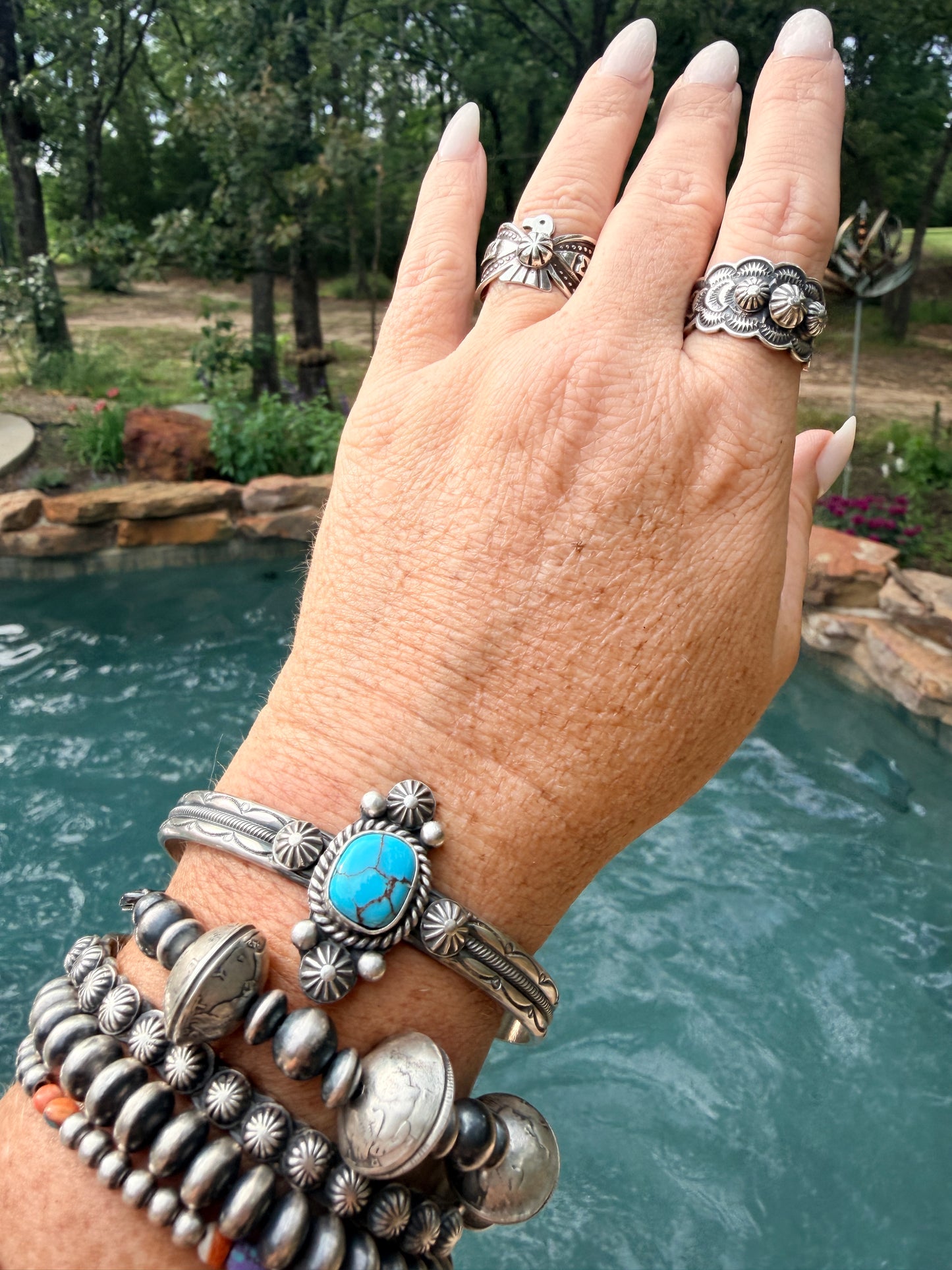 Native Made Turquoise Cuff by Mike Calladitto