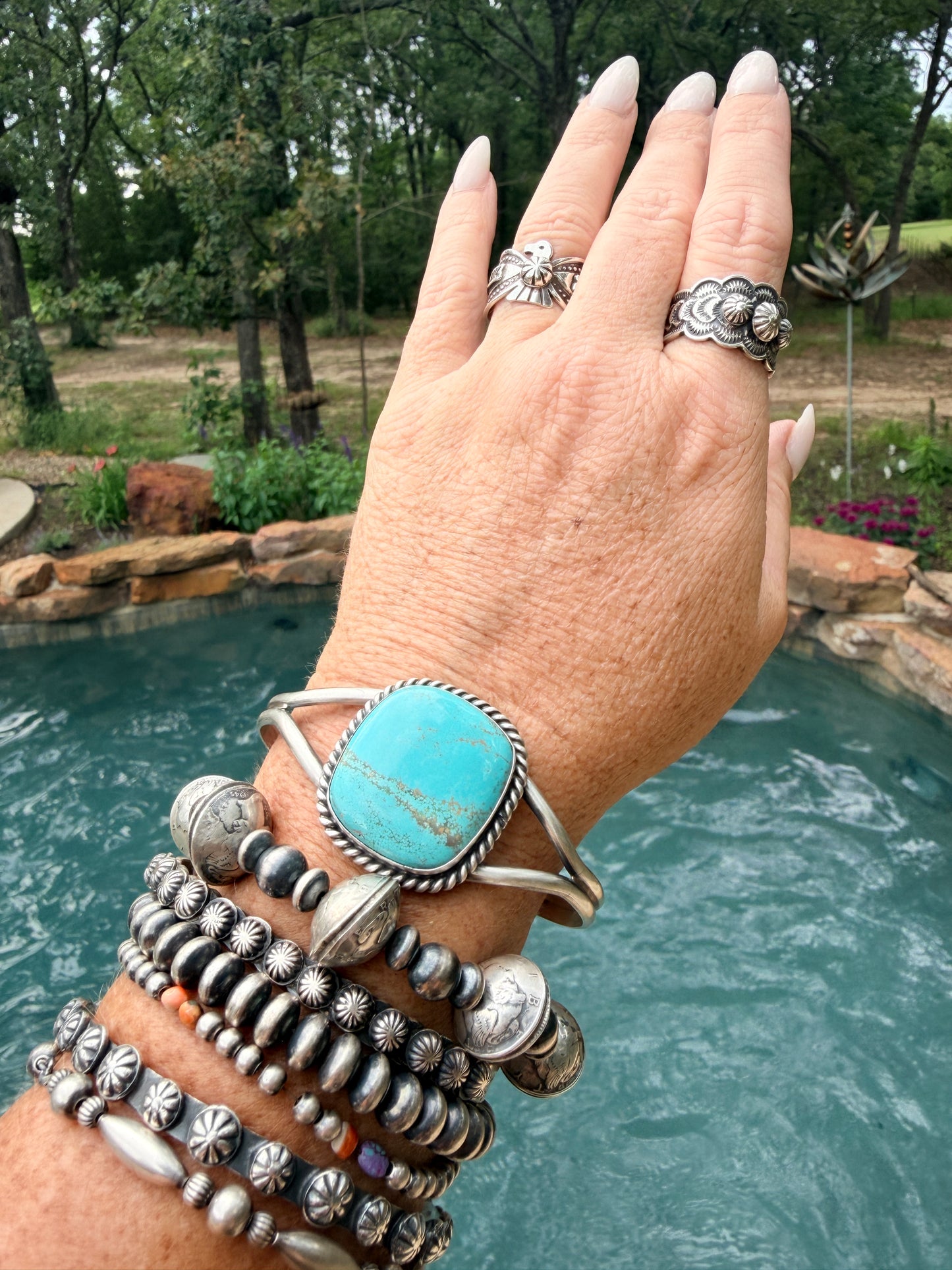 Native Made Turquoise Cuff by Donovan Skeet