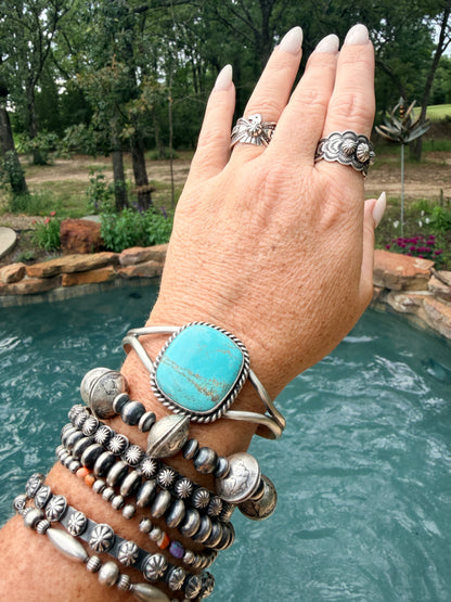 Native Made Turquoise Cuff by Donovan Skeet