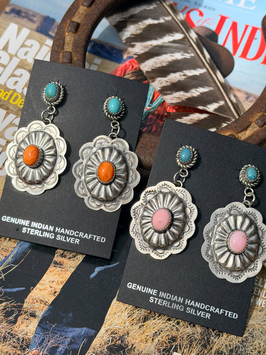 Concho Earrings by Sandra Parkett