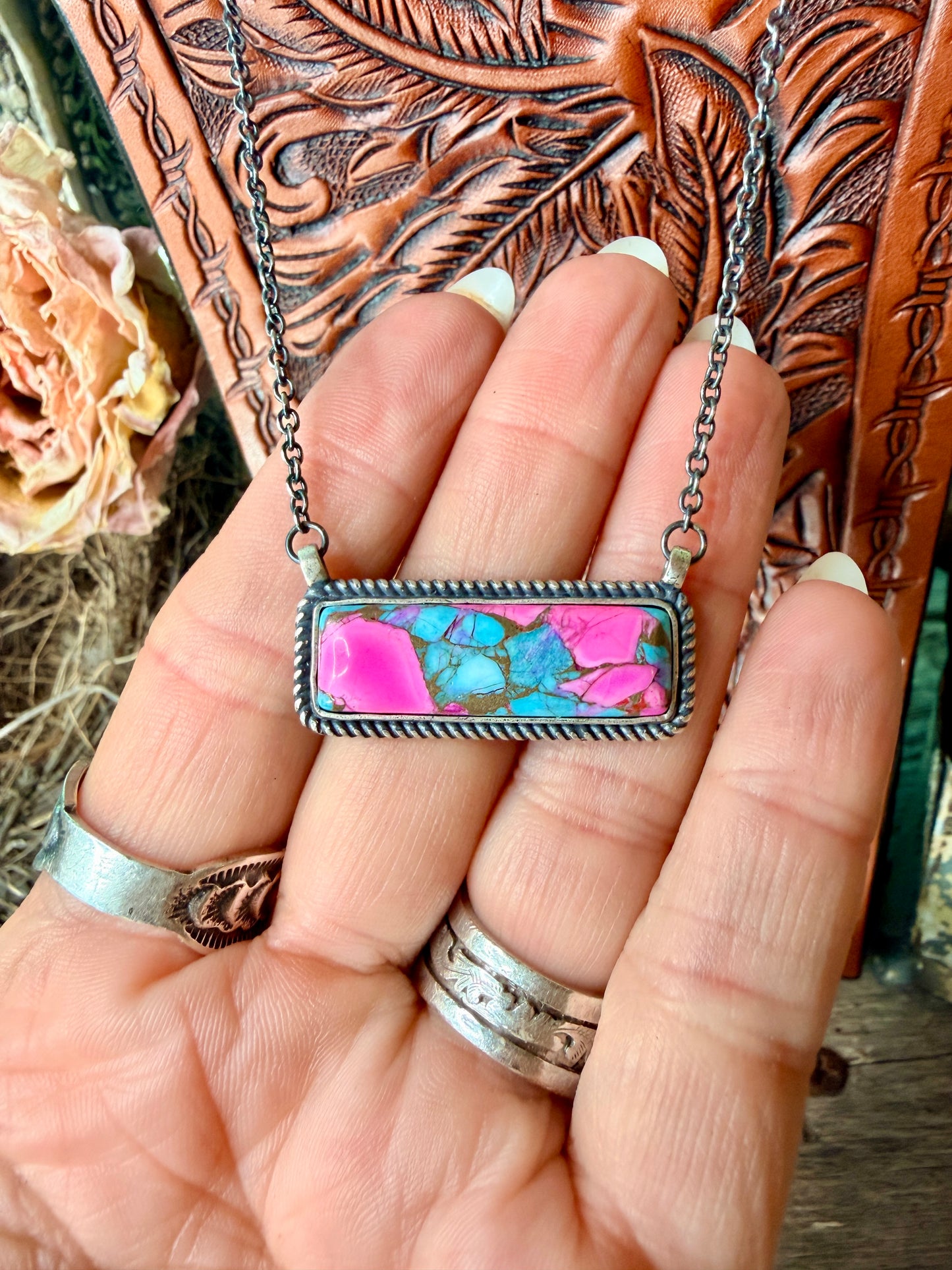 Cotton Candy Bar Necklace