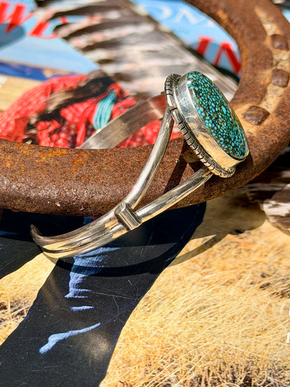 Spiderweb Turquoise Cuff by Samson Etcitty