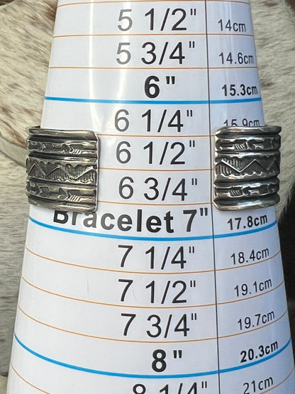 Carico Lake Turquoise Handstamped by Renowned Navajo Artist Sunshine Reeves