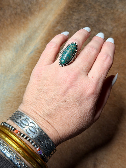 Thunder Mountain Turquoise Ring size 7.75