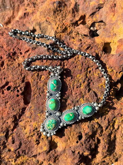 Sonoran Gold Necklace by Navajo Tom Lewis