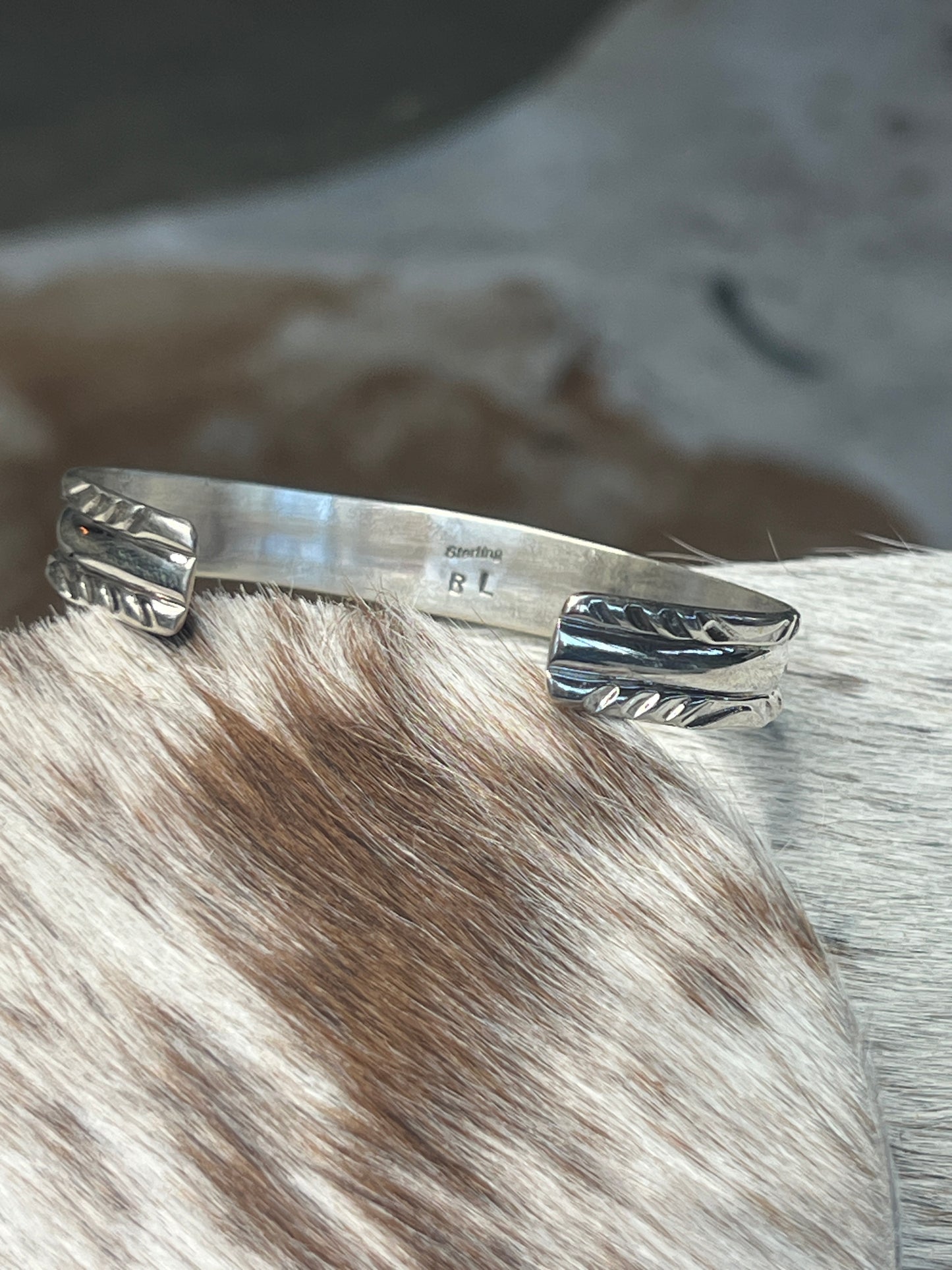 Native Made Multi-Color Stone Inlay Cuff By Mary Lincoln