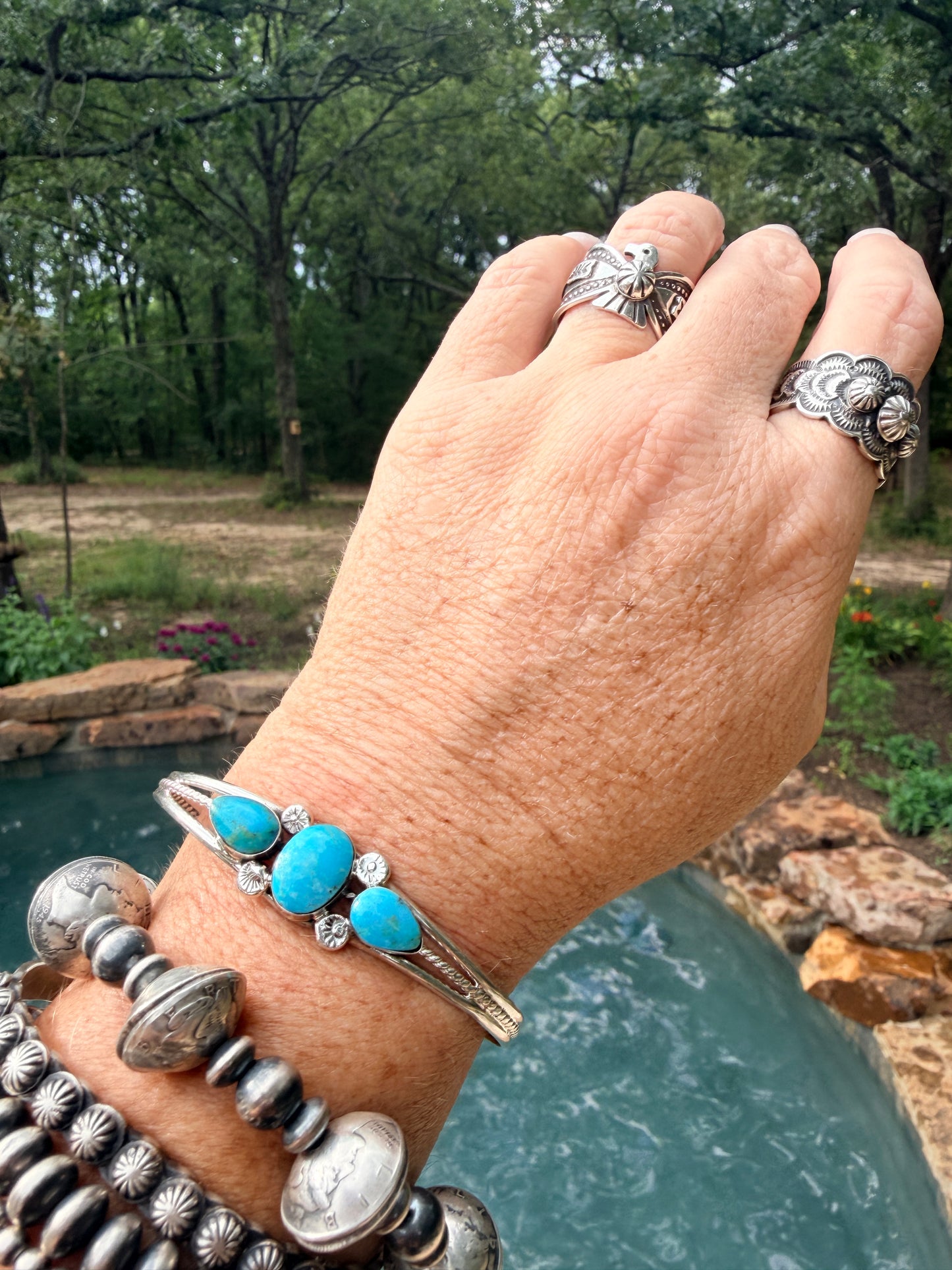 Turquoise and Sterling Silver Cuff