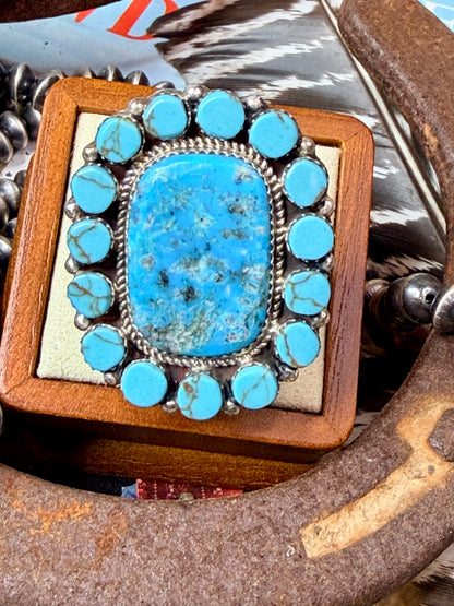 Large Adjustable Cluster Ring by L Etcitty