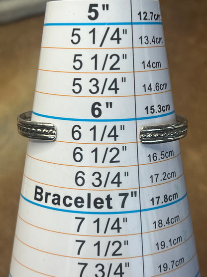Native Made Sterling Silver Turquoise Bracelet Cuff By Harry B. Yazzie