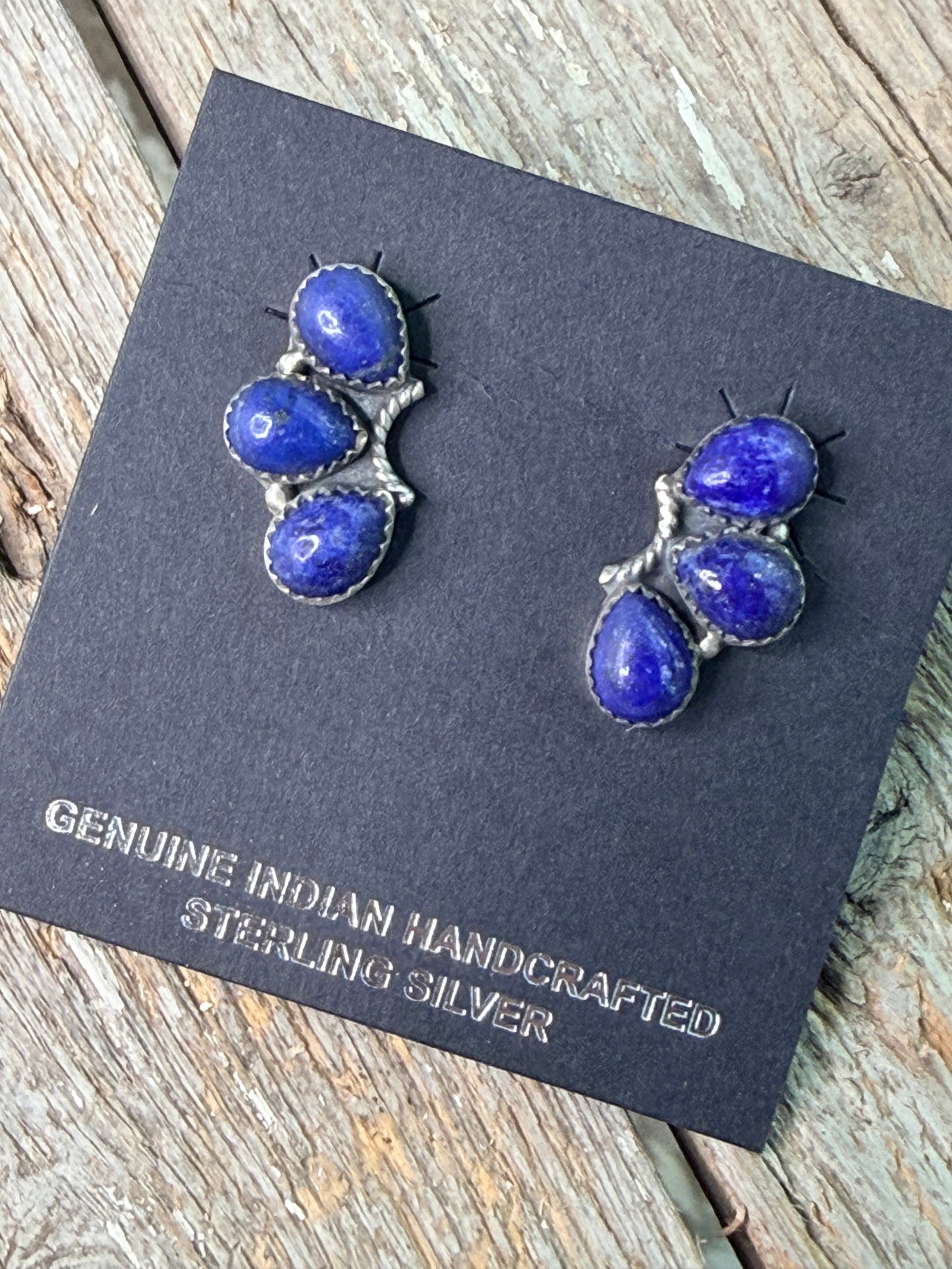 Handmade Lapis Post Studs