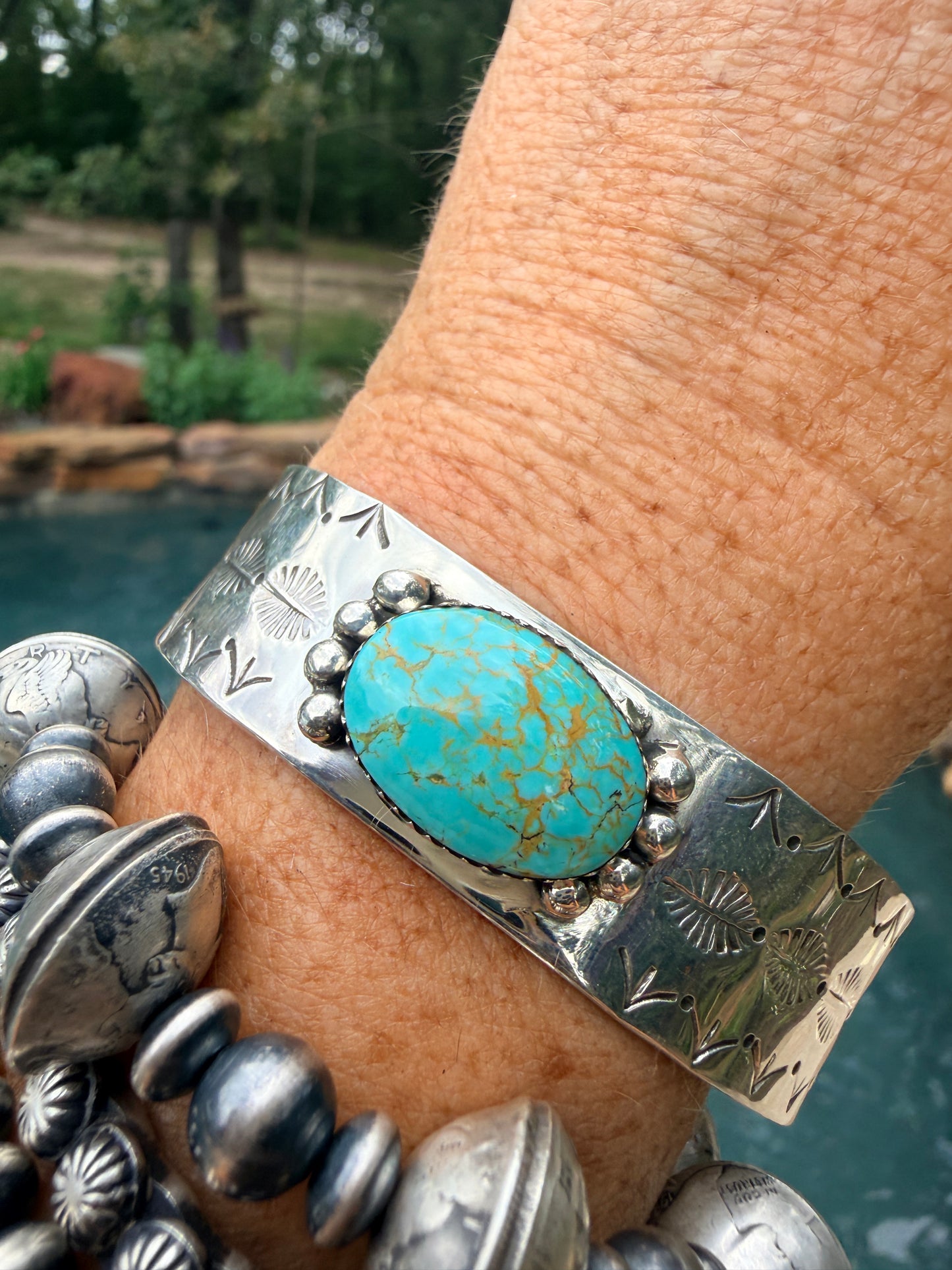 Native Made Turquoise Cuff by Daniel Dakai