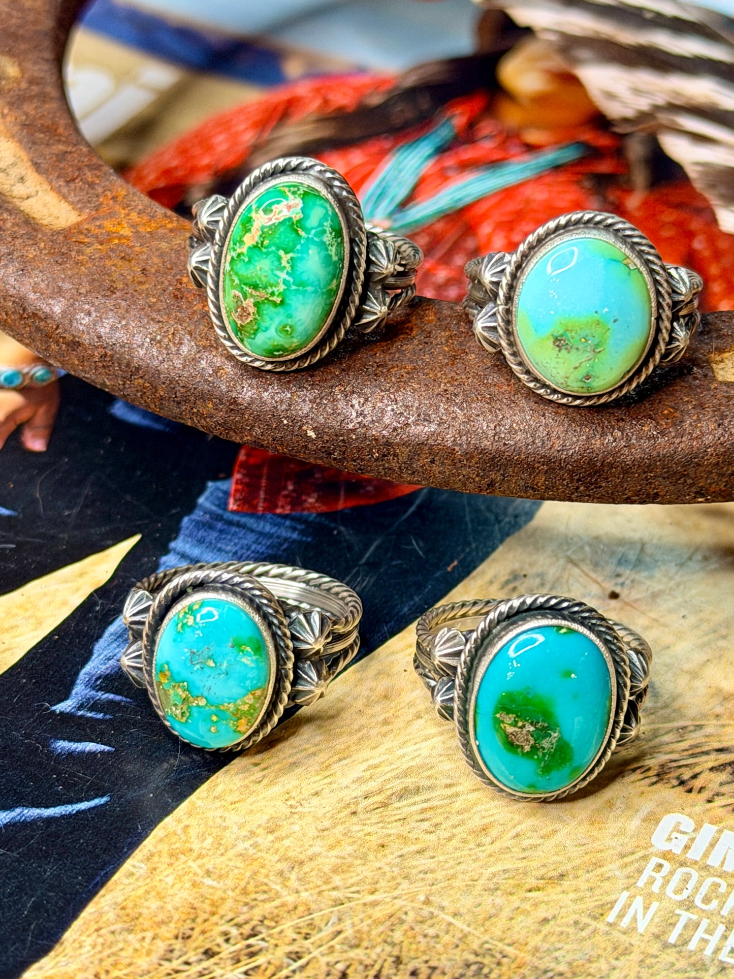 Sonoran Gold Ring by Samuel Yellowhair size 7
