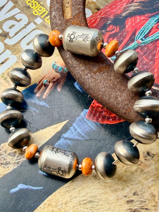 Sharon Cooley Spiny Navajo Bead Stretch Bracelet 13mm