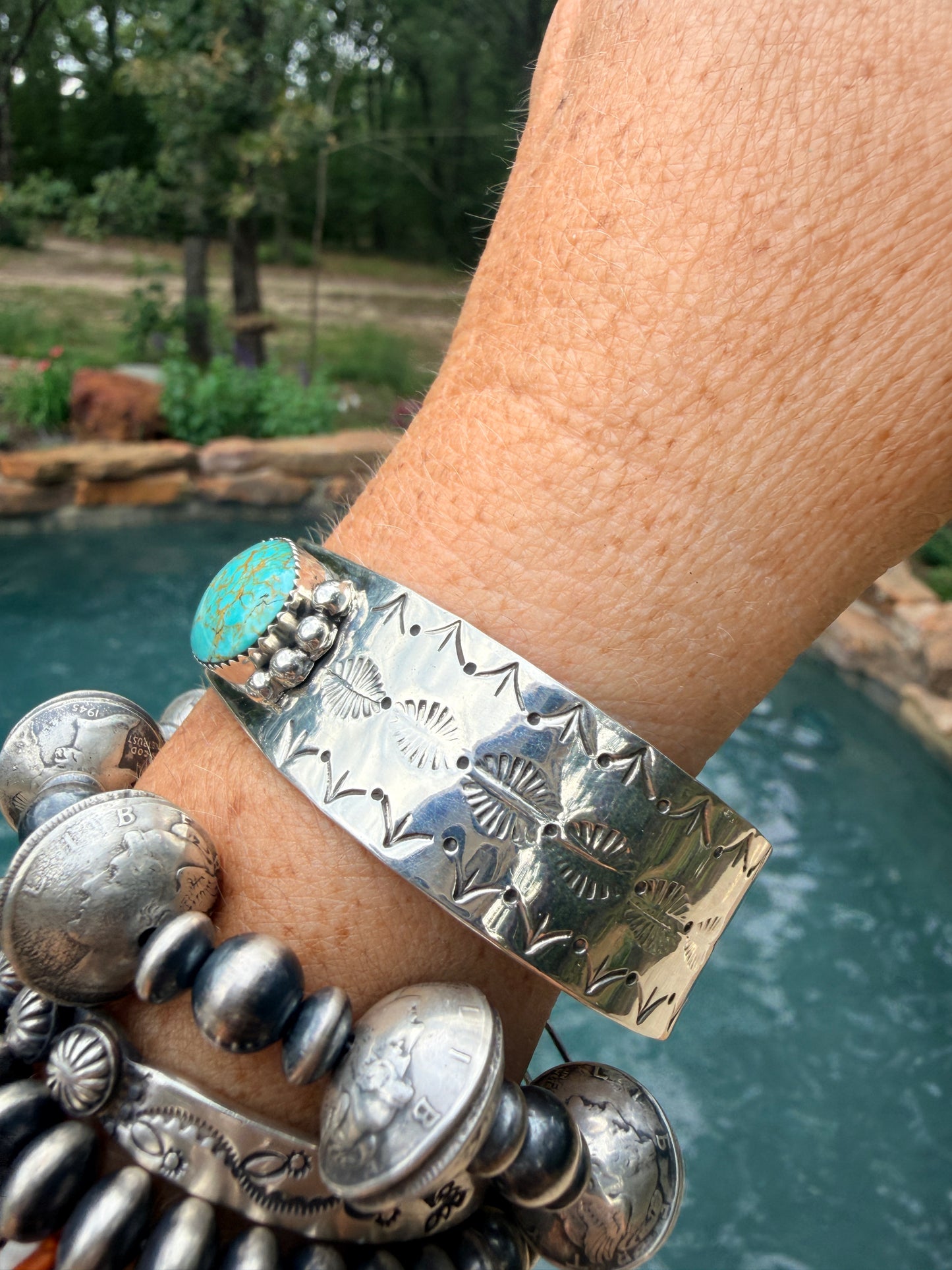 Native Made Turquoise Cuff by Daniel Dakai
