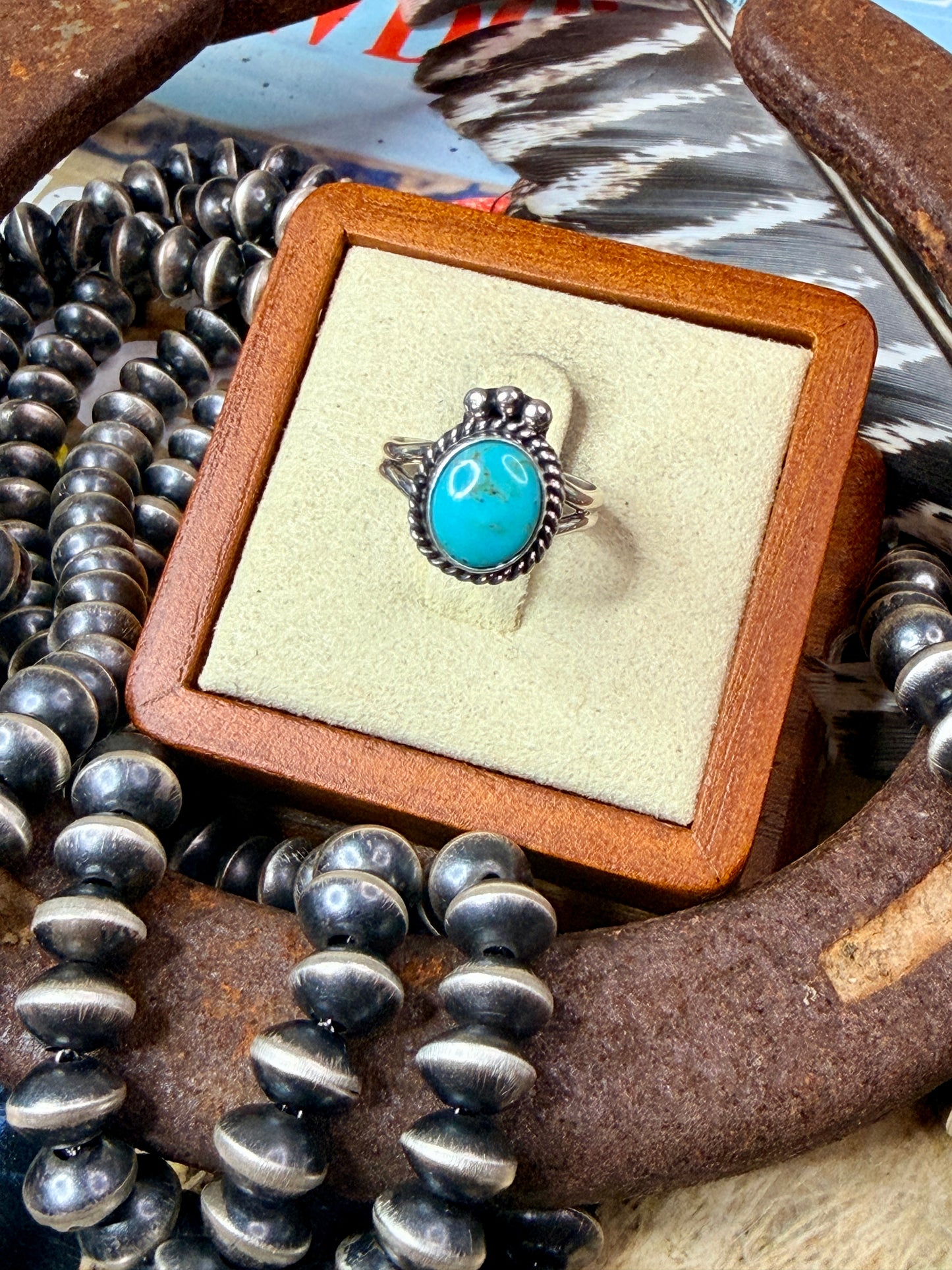 Kingman Turquoise Ring size 6