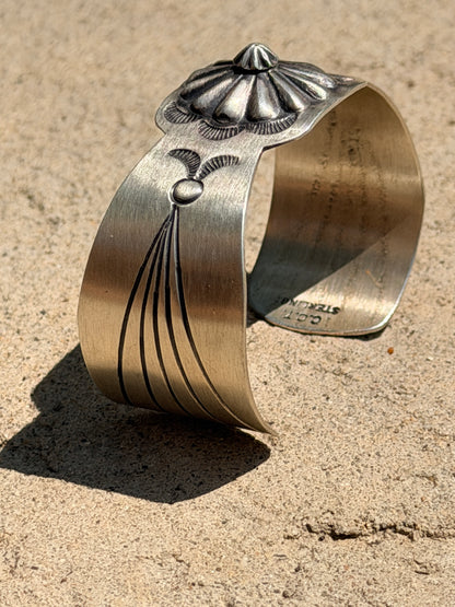 Native Made Repoussé Concho and Old Stamped Design