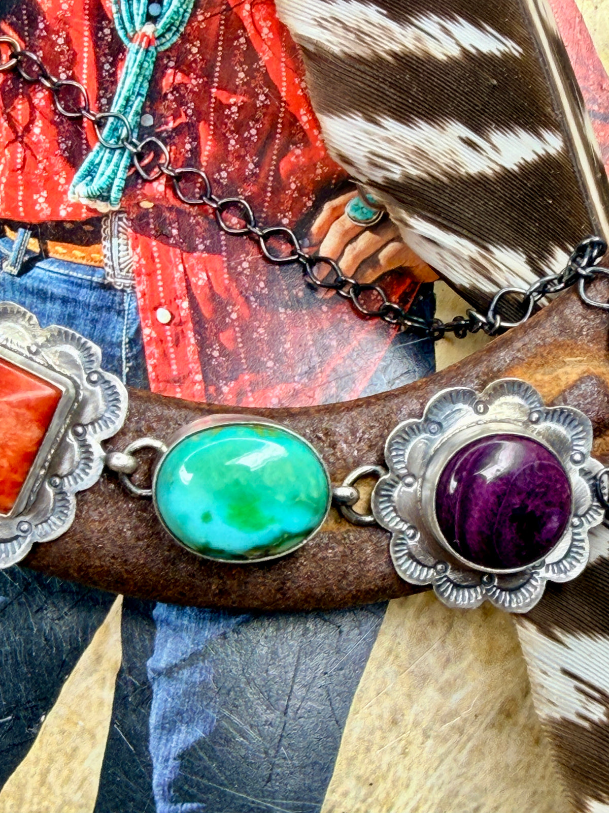 Scott Skeets Multi Stone Necklace