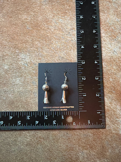 HANDCRAFTED STERLING SILVER BLOSSOM DANGLE EARRINGS