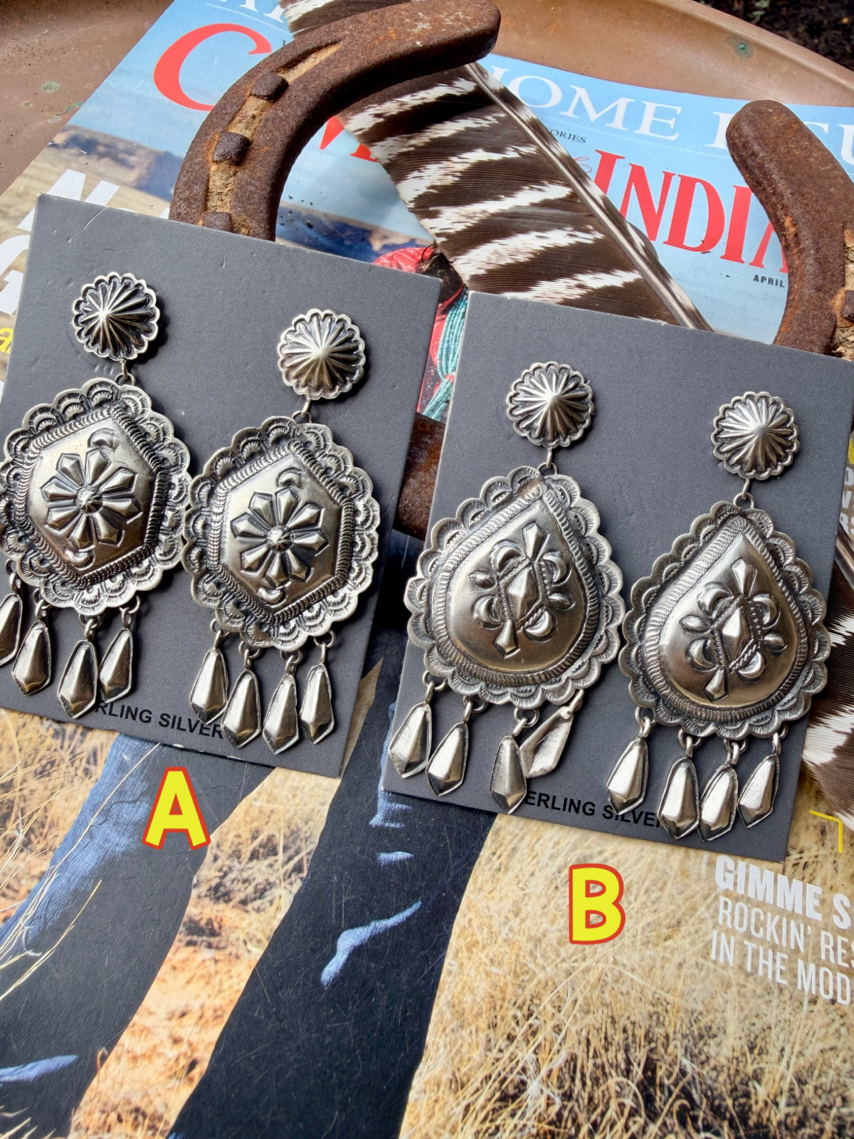Terry Charlie Concho Dangle Earrings