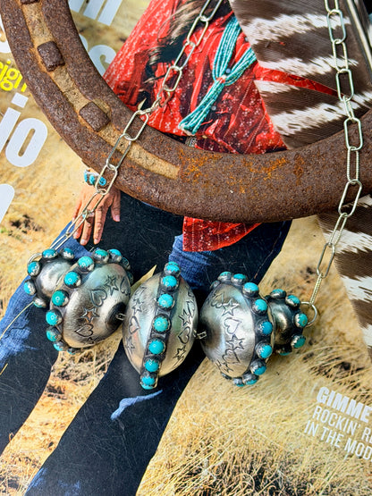 Monica Smith 5 Bead Stamped Necklace