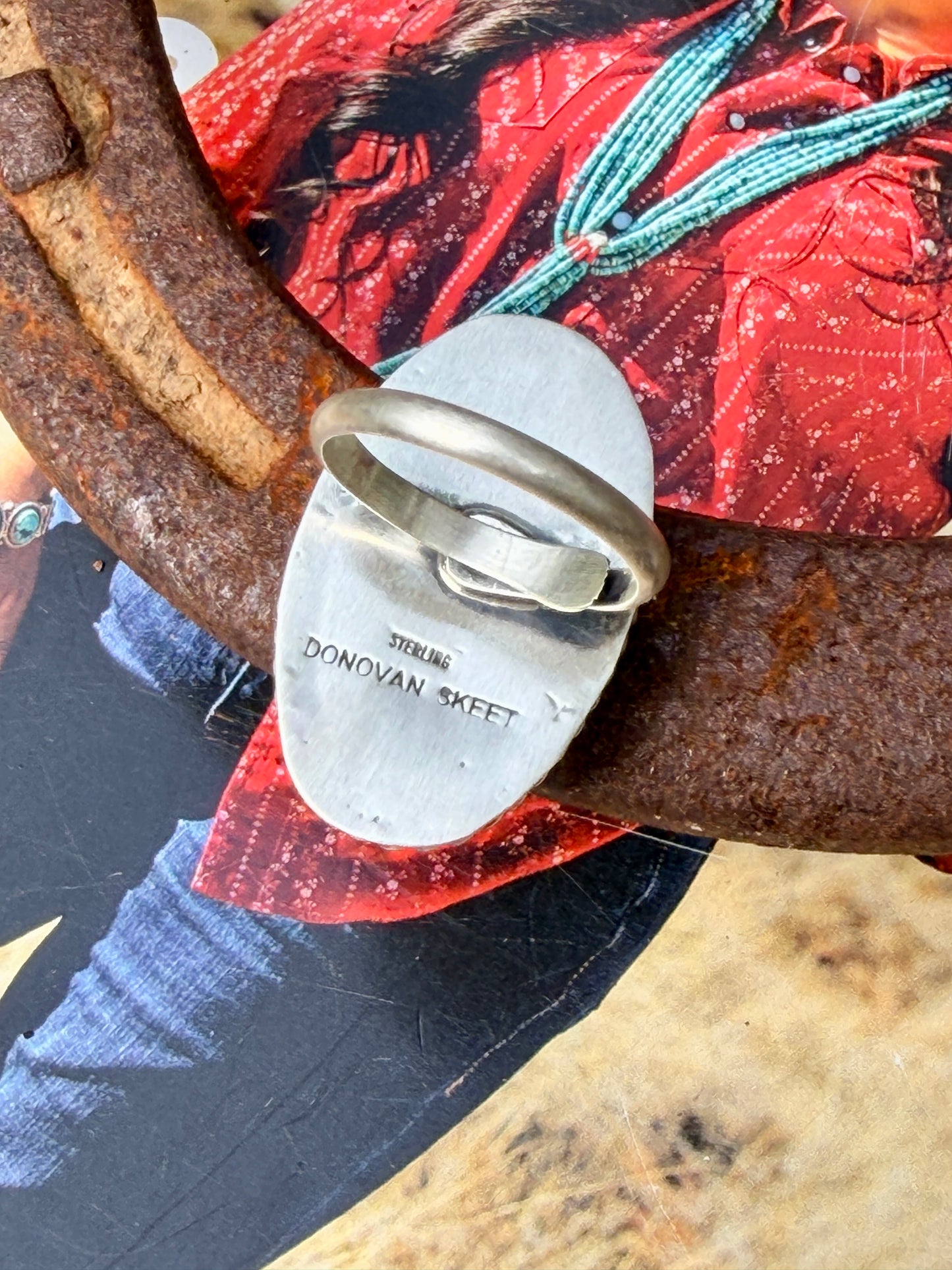 Native Made Adjustable Buffalo Ring by Donovan Skeets
