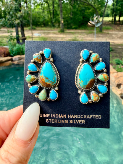 Native Made Large Cluster Earrings by Geraldine James