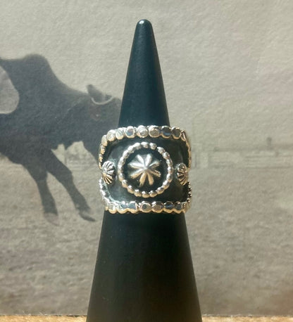 Native American Navajo Sterling Silver Stardrop Ring