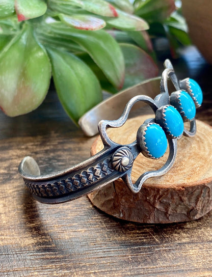 Kevin Billah Sleeping Beauty Turquoise & Sterling Silver Cuff Bracelet