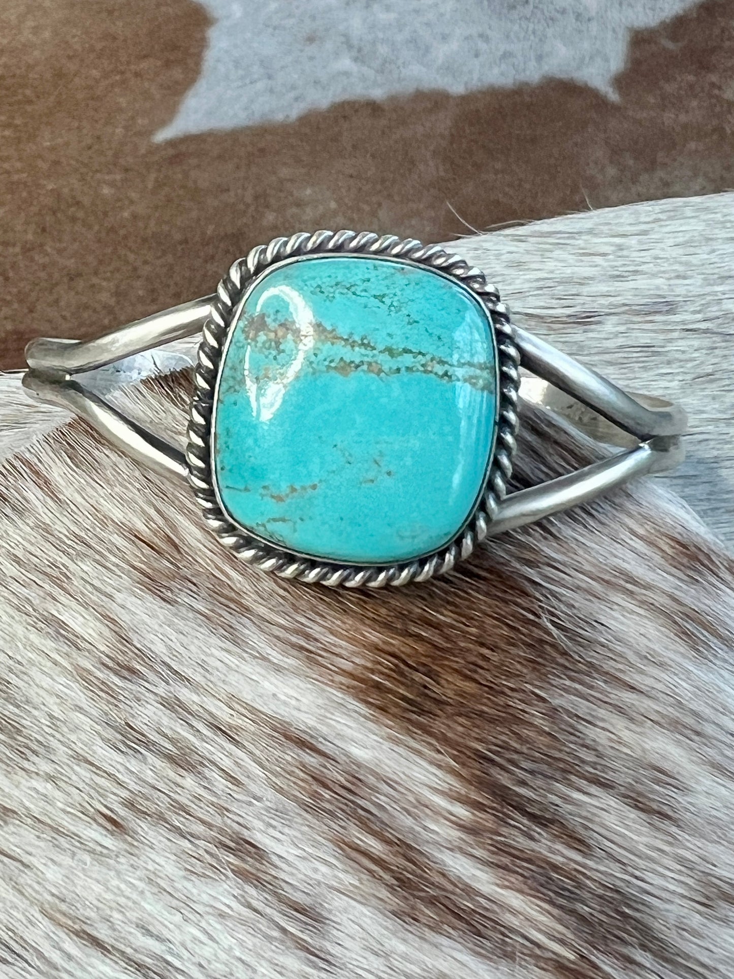 Native Made Turquoise Cuff by Donovan Skeet