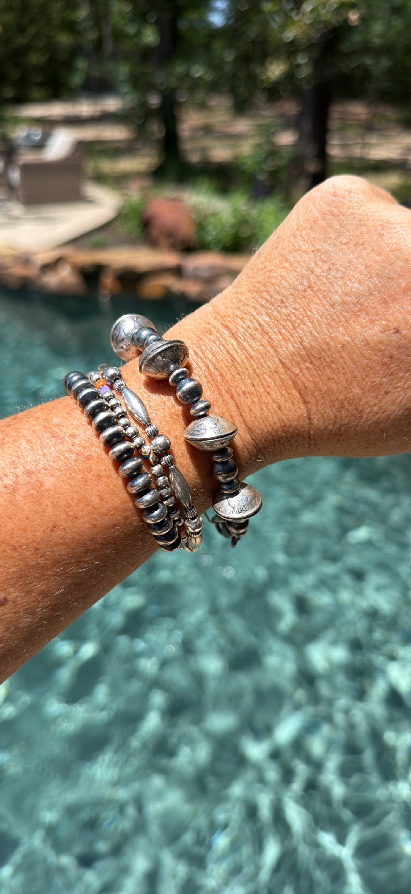 Mercury Dime Coin Bracelet with Round and Saucer Pearls