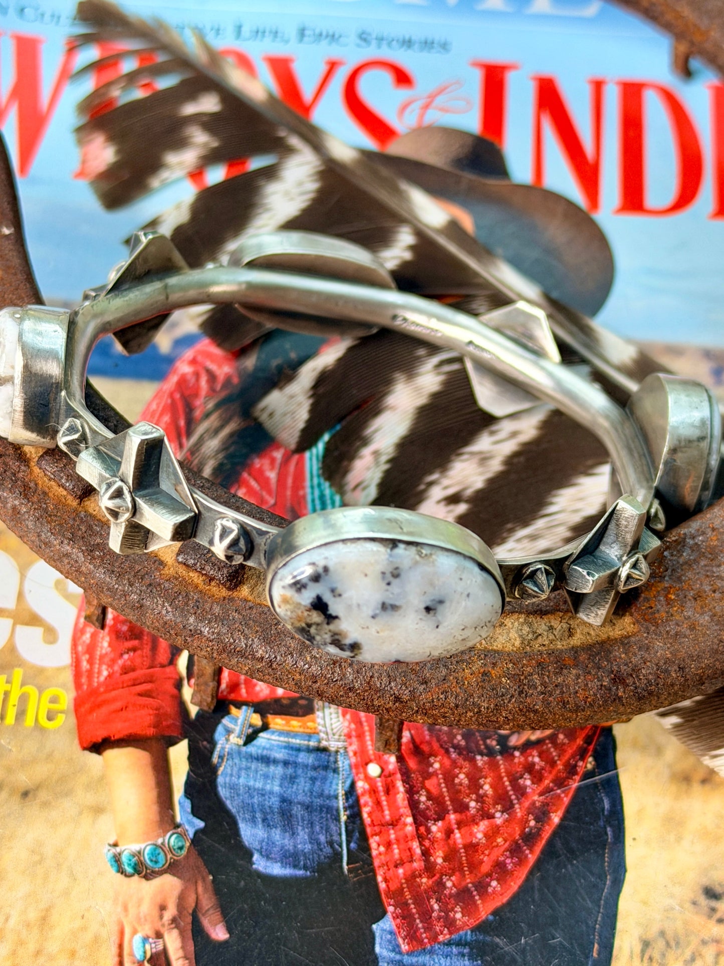 Chimney Butte White Buffalo Bangle