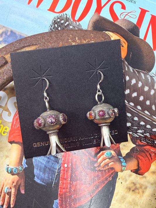 Monica Smith Purple Spiny Blossom Earrings