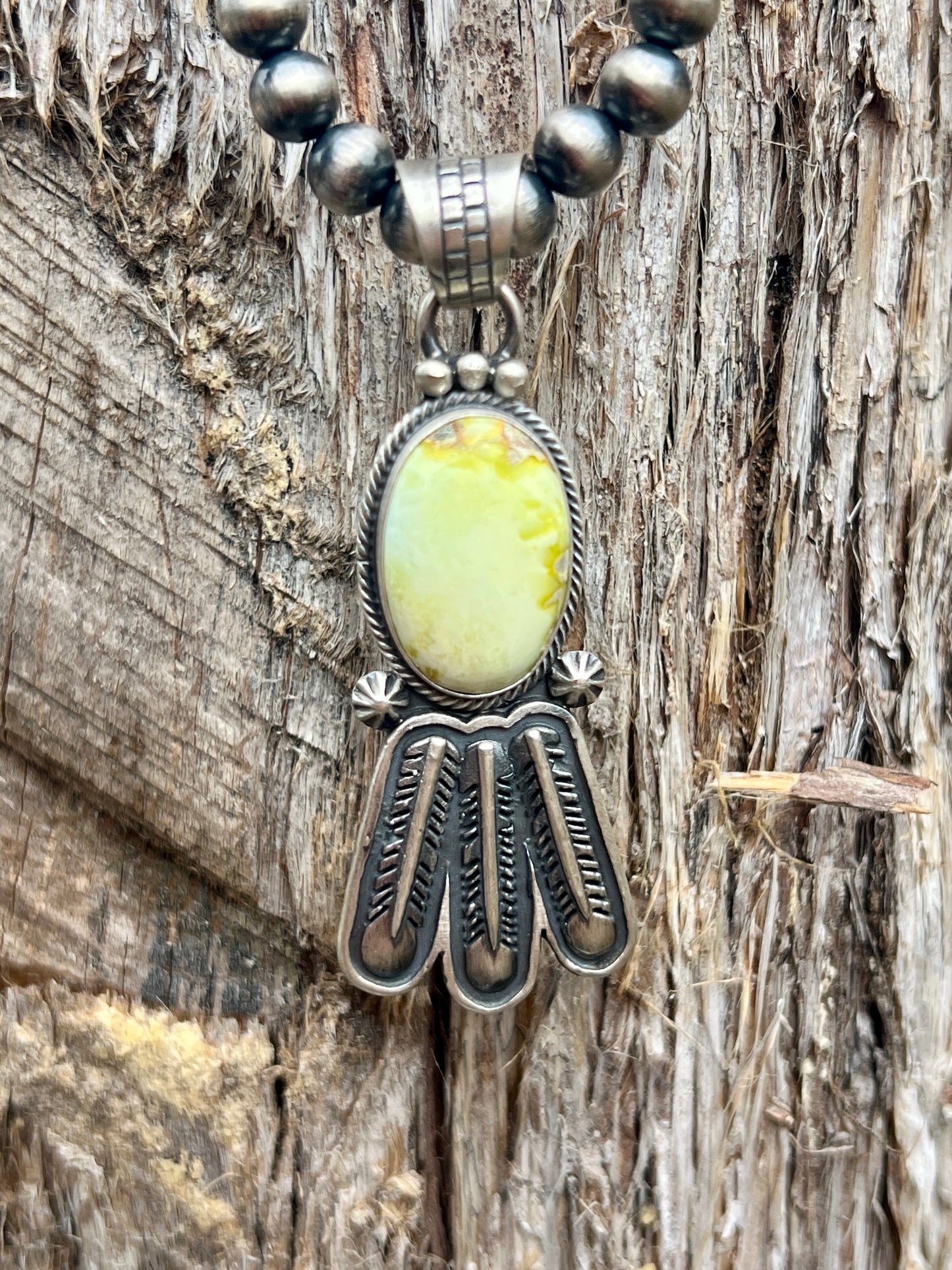 Palomino Feather Pendant