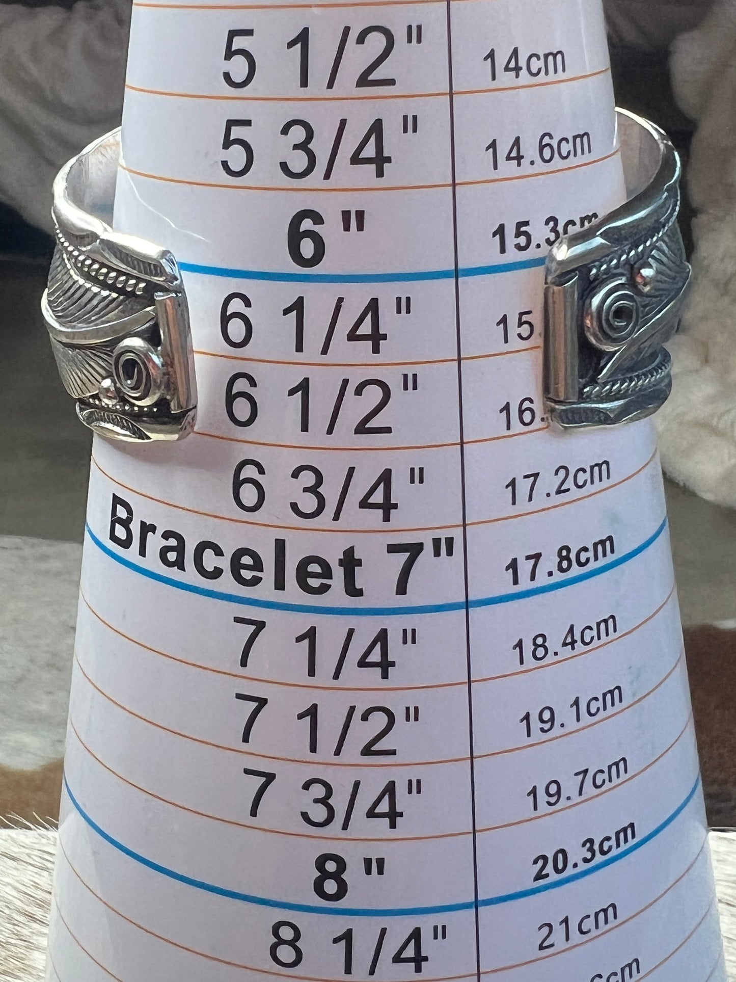 Native American Navajo Sterling Silver Feather Bracelet by Darrell 
Morgan