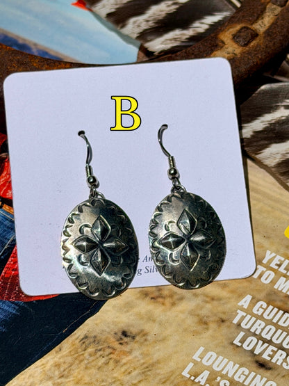 Native Made Concho Earrings