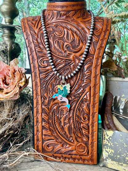 Native Made Zuni Hummingbird Pendant By Tamara Pinto