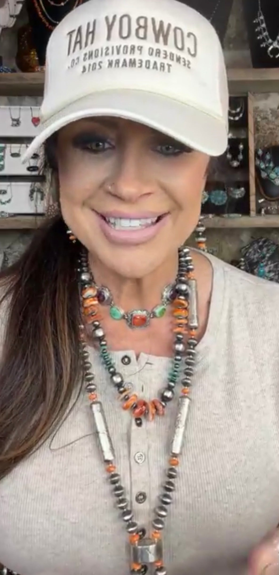 Sharon Cooley 34” Spiny Oyster Navajo Pearl Jacla Set