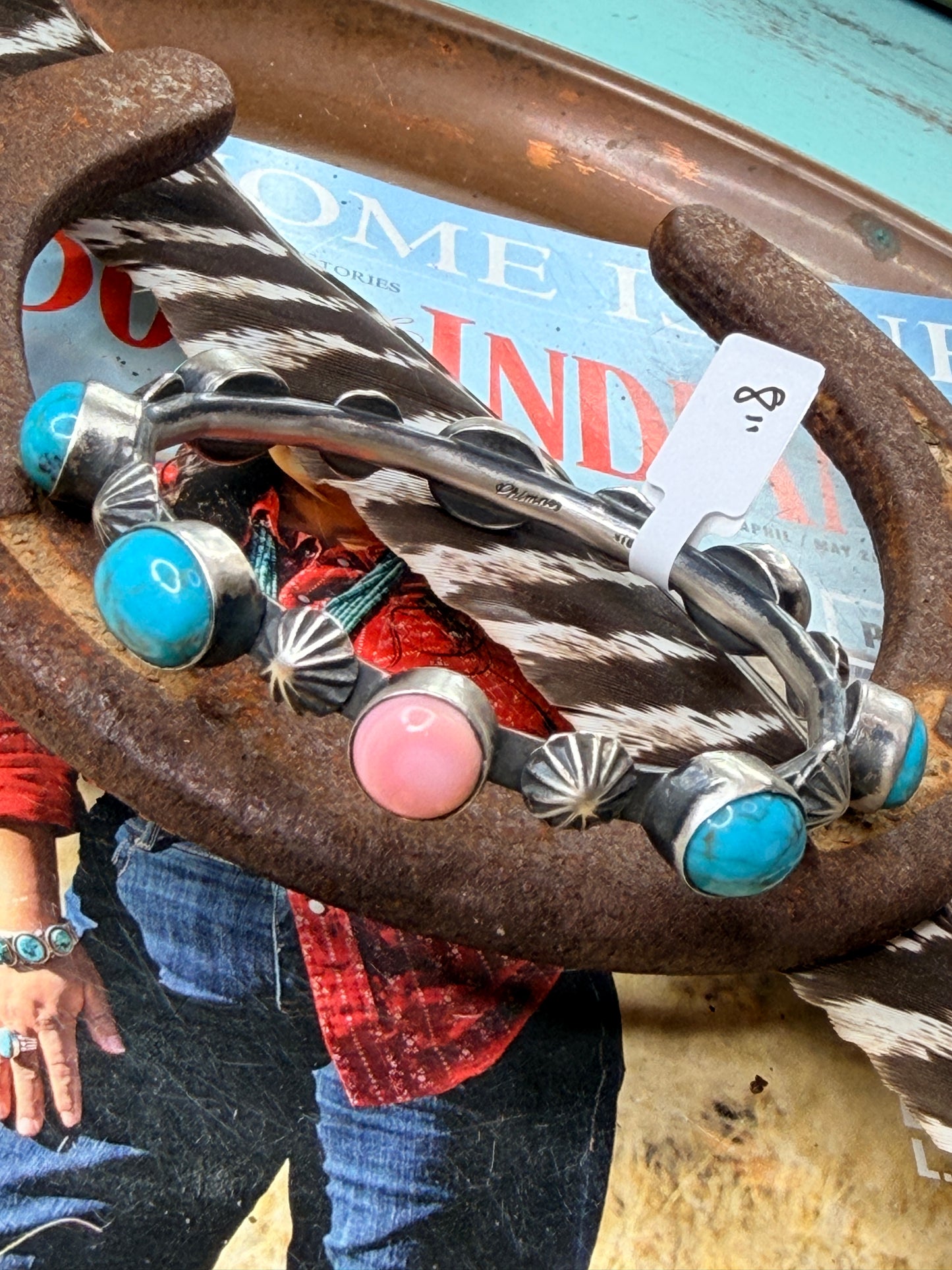 Chimney Butte Turquoise and Starshot Bangle