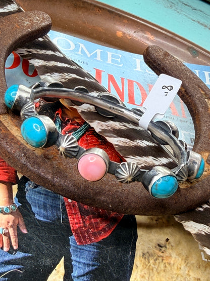 Chimney Butte Turquoise and Starshot Bangle