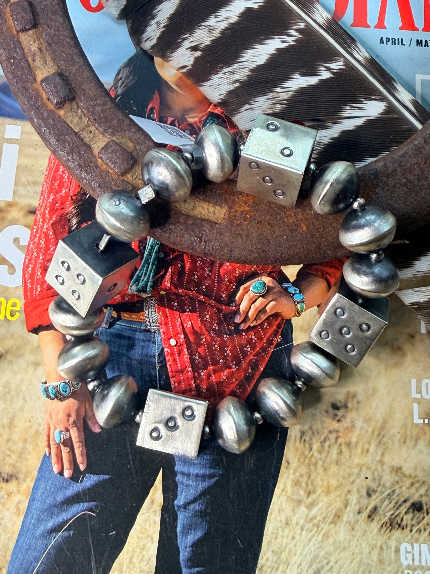 Stretchy Navajo Pearl Dice Bracelet by Sharon Cooley