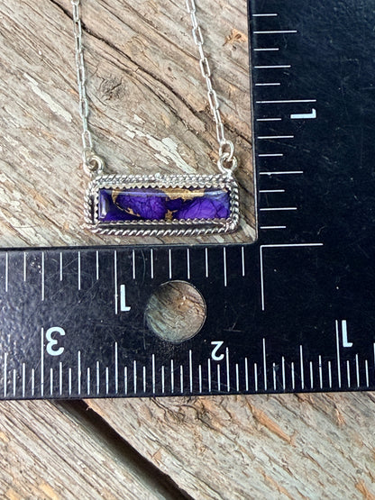 Berry Dahlia Bar Necklace